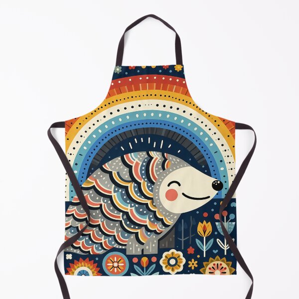 Item preview, Pangolin: Hope for Wildlife: Rainbow Scales - Scandinavian Folk Art by heidiannemorris © designed and sold by FOLK ART FUSION by heidiannemorris.