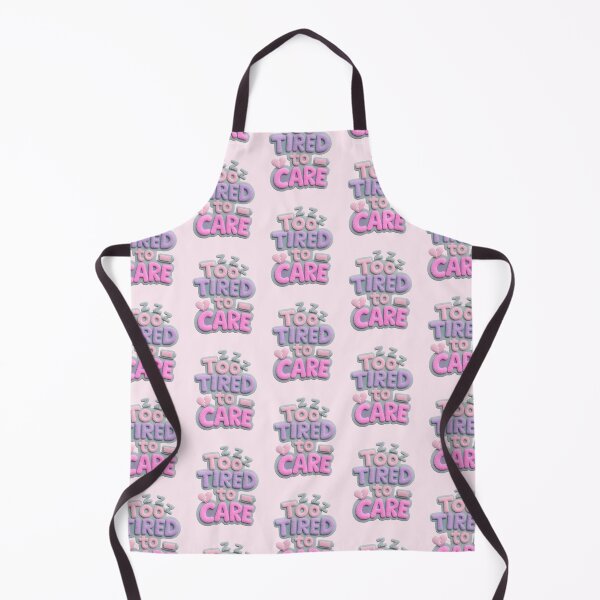 Item preview, Too Tired to Care – Felt Texture Kawaii Quote Design designed and sold by bibyfantie.