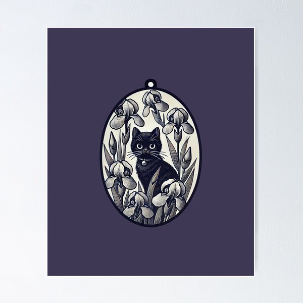 Artikelvorschau, Vintage schwarze Katze entworfen und verkauft von FrictionMaxxing.