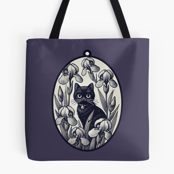 Aperçu de l'œuvre Chat noir vintage créée et vendue par FrictionMaxxing.