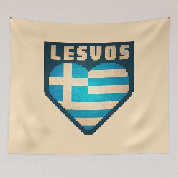Item preview, Lesvos Greece – Aegean Island Pixel Art designed and sold by PixelDrukiPL.