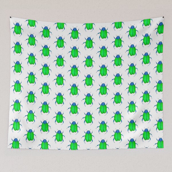 Item preview, Green n Blue Happy little Bug Original watercolor designed and sold by GwendolynLee.