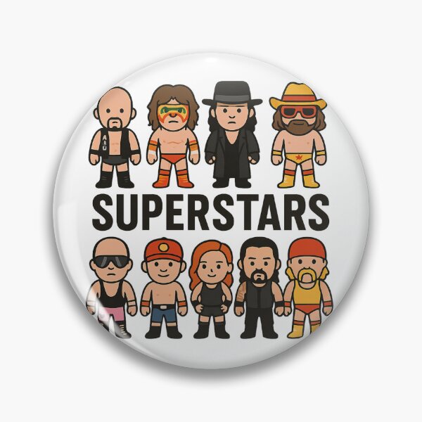 Item preview, Chibi superstars – legendary wrestlers cartoon style designed and sold by LoomisDreams.