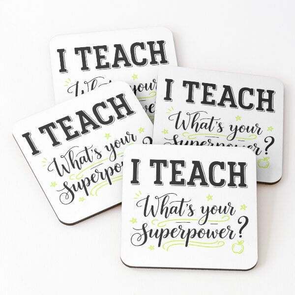 Item preview, I Teach – What’s Your Superpower? Funny Teacher Shirt - K designed and sold by Karma Design.