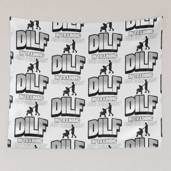 Item preview, DILF In Training – Funny New Dad quote| Baby Pouch Ready, baby carrier designed and sold by LuxeGraphix.