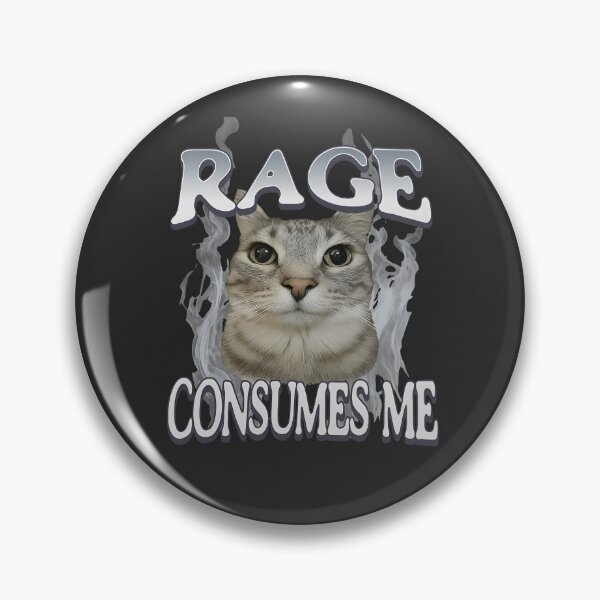 Item preview, Rage consumes me - Sarcasm cat meme designed and sold by Darkifun.