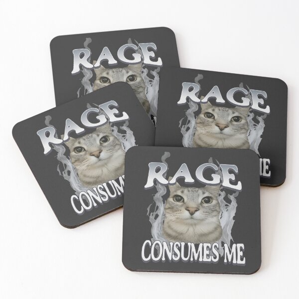 Item preview, Rage consumes me - Sarcasm cat meme designed and sold by Darkifun.