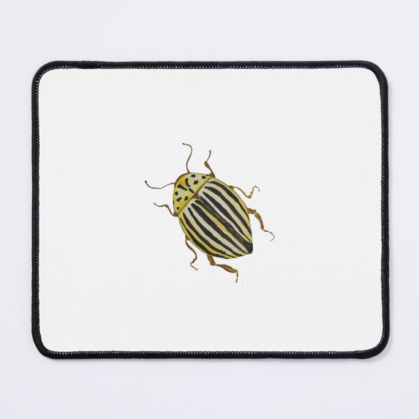Item preview, Striped yellow and black beatle original watercolor designed and sold by GwendolynLee.