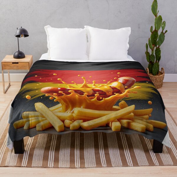 Item preview, German Streetfood Explosion – Art with Currywurst & Fries designed and sold by Mark Fischer.