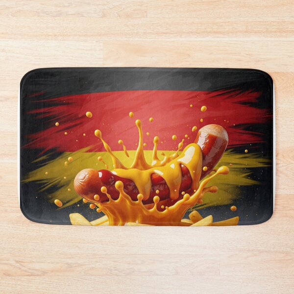 Item preview, German Streetfood Explosion – Art with Currywurst & Fries designed and sold by Mark Fischer.