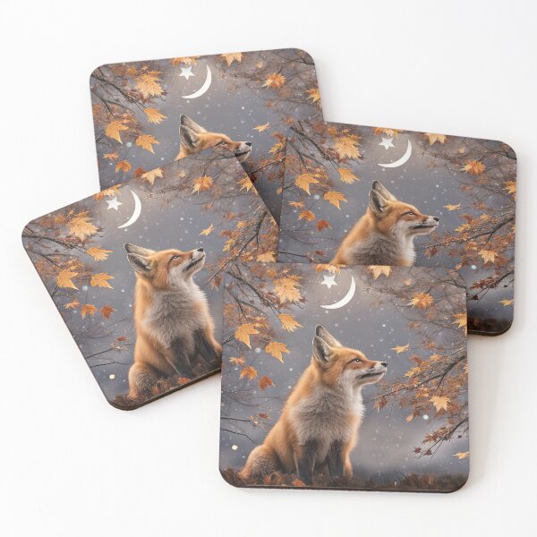 Item preview, Fall Autumn Equinox with Fox Star Moon Foliage Beutiful designed and sold by Stephanie Laird.
