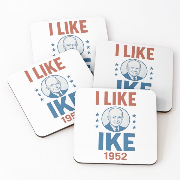 Item preview, I Like Ike 1952 Eisenhower Retro Presidential Campaign  designed and sold by The Junto Shop.