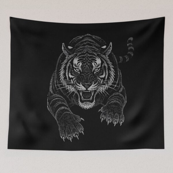 Item preview, Majestic Dotted Tiger - Roaring Dot Art designed and sold by Linework Studio.