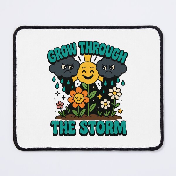 Item preview, Grow Through the Storm Positive Flower Quote Design designed and sold by -DEEWOLF-.
