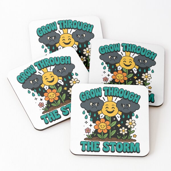 Item preview, Grow Through the Storm Positive Flower Quote Design designed and sold by -DEEWOLF-.