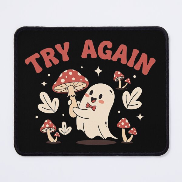 Item preview, "Try Again" – Retro Ghost & Mushroom Forest Logo designed and sold by ARTReMi.