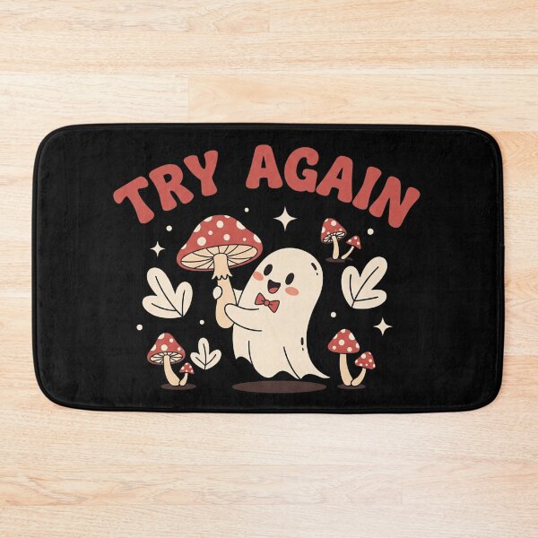 Item preview, "Try Again" – Retro Ghost & Mushroom Forest Logo designed and sold by ARTReMi.