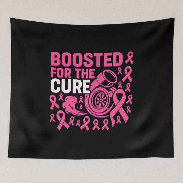 Item preview, Boosted For The Cure Pink Turbo Breast Cancer Racing designed and sold by CarantinedChaos.
