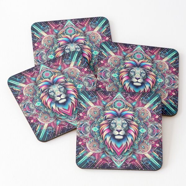Item preview, Geometric decorative mystic lion designed and sold by Dogandesighn.