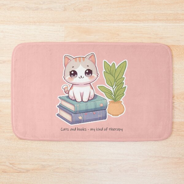 Item preview, Cute Cat Reading Vibes with Books designed and sold by PetsClan.