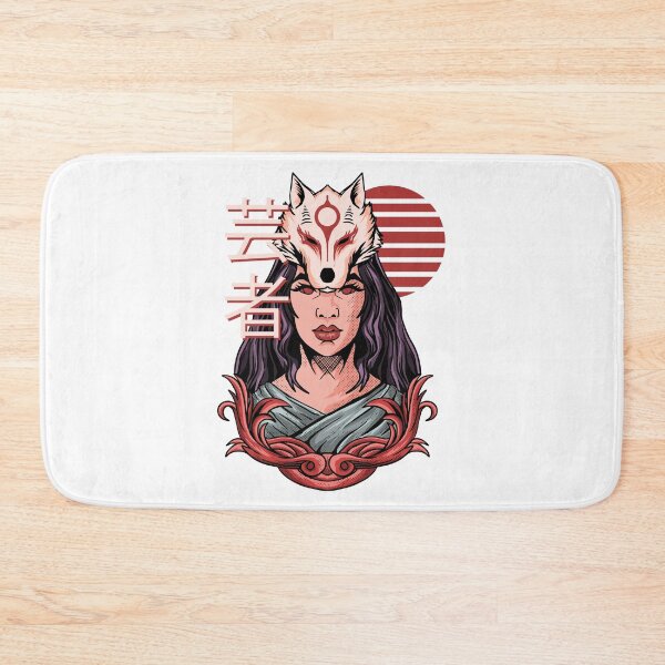 Item preview, Oriental girl with Japanese god mask designed and sold by Joncasmiart.