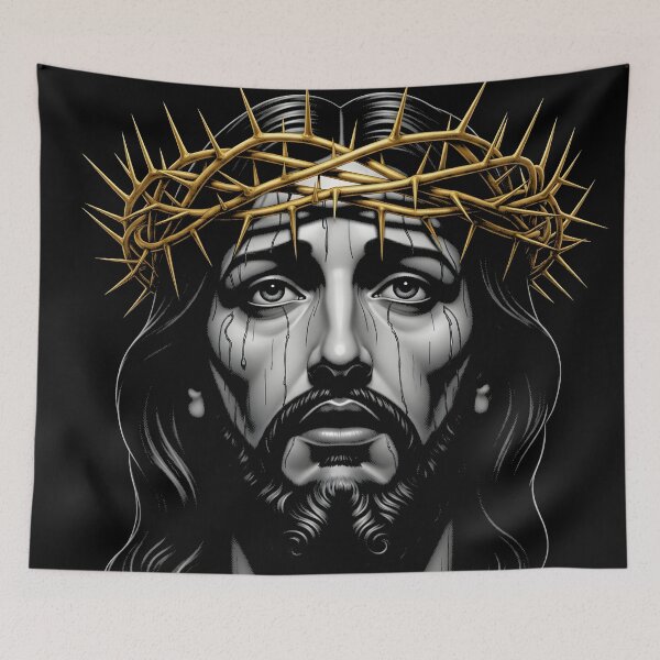 Item preview, Jesus Christ in Silence – Crowned in Gold designed and sold by AV.