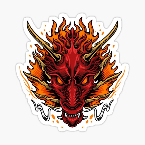 Item preview, Red dragon oriental mythology designed and sold by HisteriaGR.