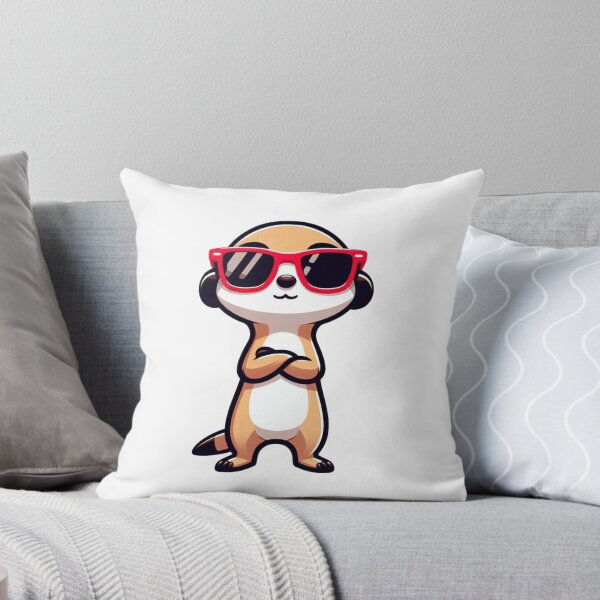 Item preview, Cartoon Meerkat with Red Sunglasses – Cool Summer Animal Vibe designed and sold by Confuzz1ed.