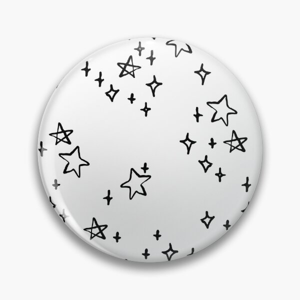 Item preview, Sparkle Hand Drawn Stars in Black and White Pattern designed and sold by Farissa Designs.