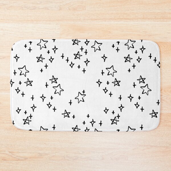 Item preview, Sparkle Hand Drawn Stars in Black and White Pattern designed and sold by Farissa Designs.