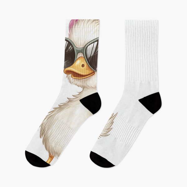 Item preview, Stylish Duck Diva – Cute Fashion Duck with Shades & Scarf designed and sold by ArtfullyJua.