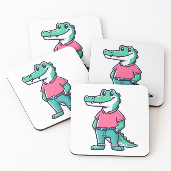 Item preview, Cartoon Crocodile in Bright Outfit – Bold and Fun Dressed Animal designed and sold by Confuzz1ed.