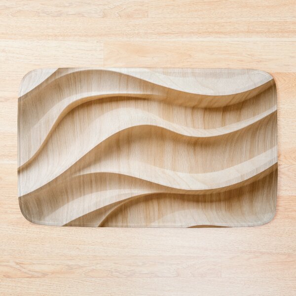 Item preview, Curved wooden panel with wave design designed and sold by anytka.