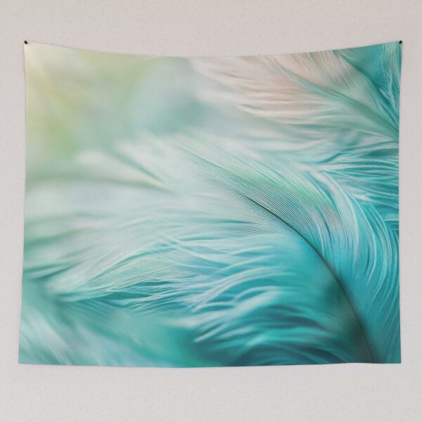 Item preview, Delicate turquoise feather texture designed and sold by anytka.
