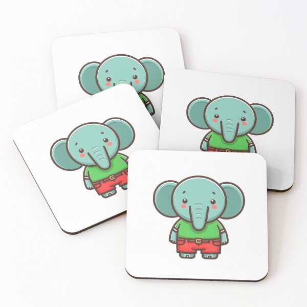 Item preview, Cute Cartoon Elephant in Bright Outfit – Playful Animal Character designed and sold by Confuzz1ed.