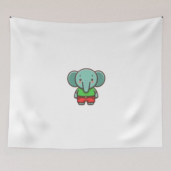 Item preview, Cute Cartoon Elephant in Bright Outfit – Playful Animal Character designed and sold by Confuzz1ed.