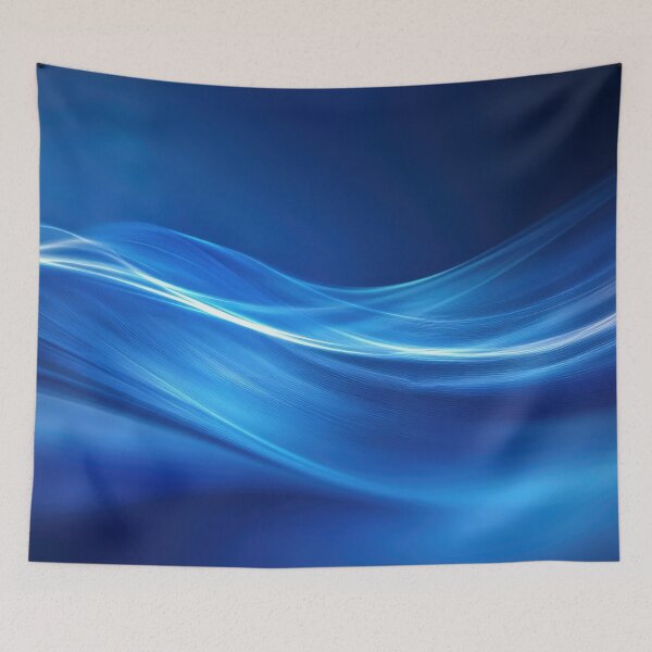 Item preview, Flowing blue waves bring peace designed and sold by anytka.