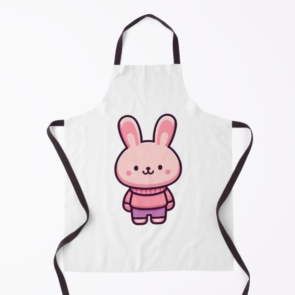 Item preview, Cartoon Bunny in Pink Jumper – Adorable Dressed-Up Rabbit designed and sold by Confuzz1ed.