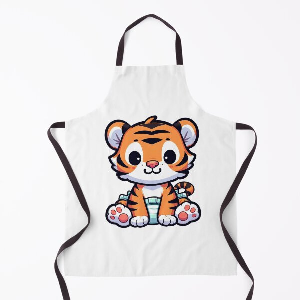 Item preview, Smiling Baby Tiger in Diaper – Playful Cartoon Animal Illustration designed and sold by Confuzz1ed.