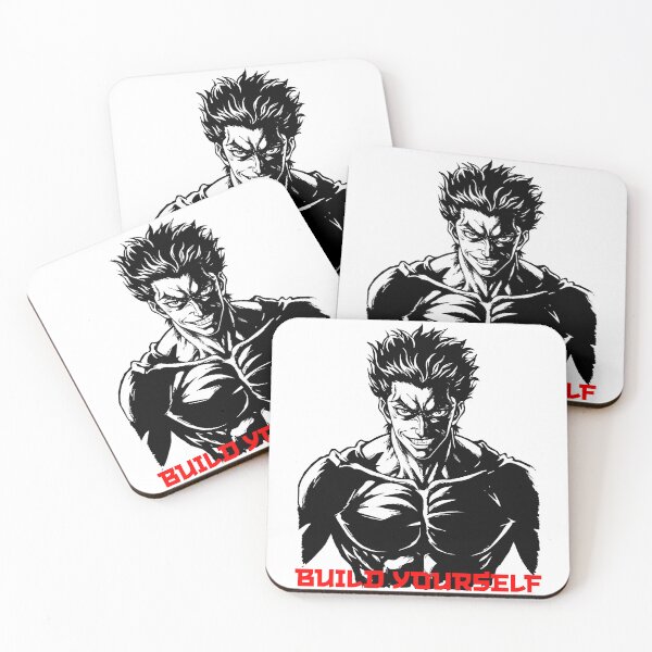 Item preview, Alpha Anime Bodybuilder Motivational Poster – Build Yourself Fitness Design designed and sold by -DEEWOLF-.