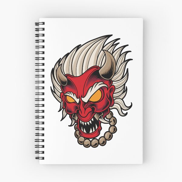 Item preview, Red demon mask oriental mythology designed and sold by Joncasmiart.