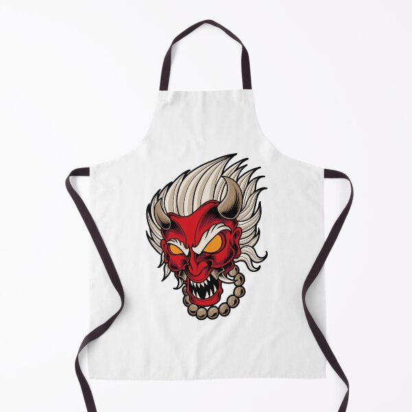 Item preview, Red demon mask oriental mythology designed and sold by Joncasmiart.