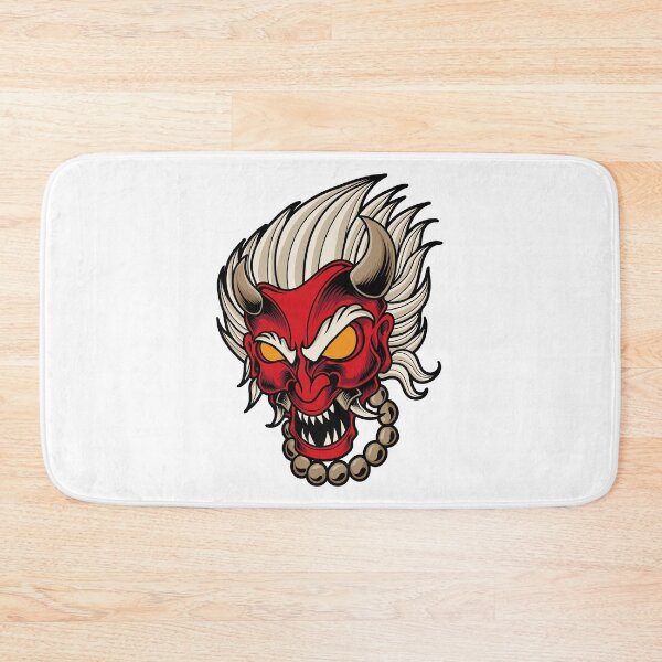 Item preview, Red demon mask oriental mythology designed and sold by Joncasmiart.