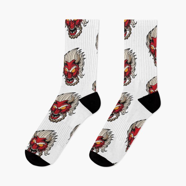 Item preview, Red demon mask oriental mythology designed and sold by Joncasmiart.