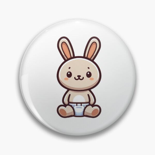 Aperçu de l'œuvre Adorable bébé lapin en couche – Dessin animé doux créée et vendue par Confuzz1ed.