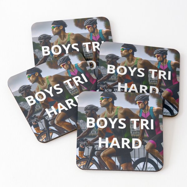 Item preview, "BOYS TRI HARD – Triathlon Team Power & Motivation Design" designed and sold by Triathlongram.