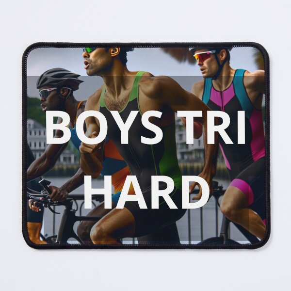 Item preview, "BOYS TRI HARD – Triathlon Team Power & Motivation Design" designed and sold by Triathlongram.