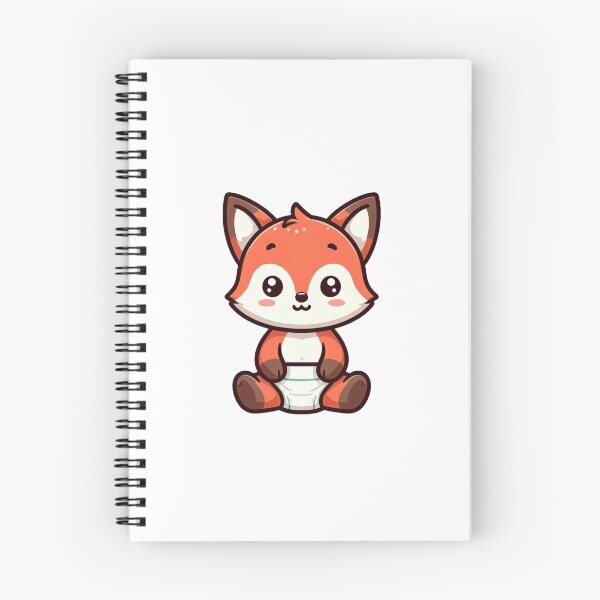 Item preview, Shy Baby Fox in Diaper – Sweet and Soft Cartoon Animal designed and sold by Confuzz1ed.