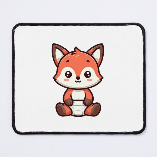 Item preview, Zorrito tímido en pañal: un animal de dibujos animados dulce y tierno designed and sold by Confuzz1ed.