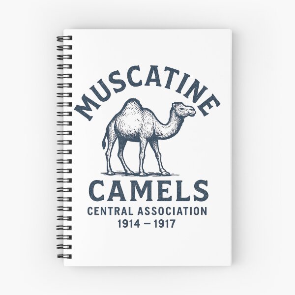 Aperçu de l'œuvre Logo vintage des Muscatine Camels (1914-1917) créée et vendue par BackstopAndCo.